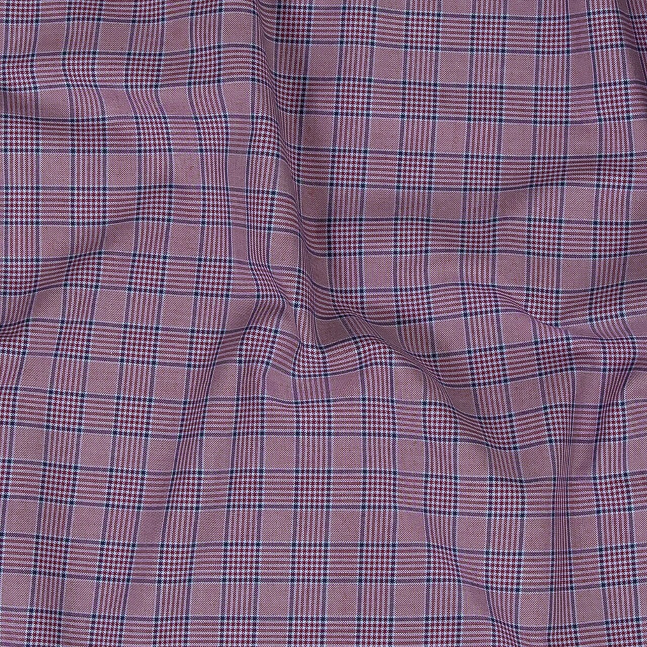 1 Yard Premium Red and Blue Ribbon Plaid Cotton Shirting Fabric